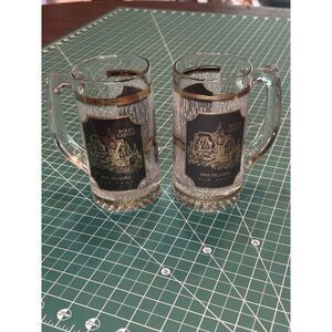 Boldt Castle 1000 Islands New York Souvenir Beer Mugs Set Of 2